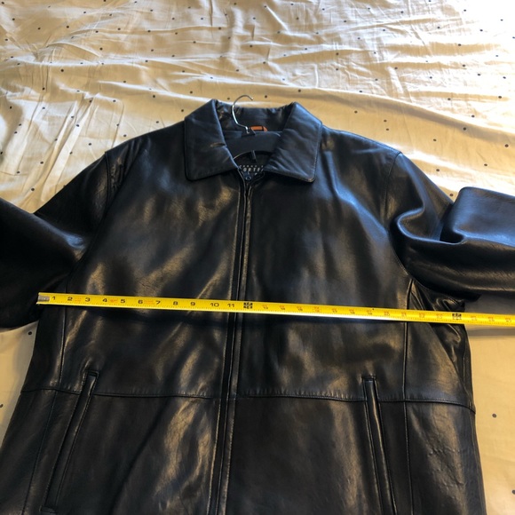 Leather Bomber Jacket by Perry Ellis Portfolio XXL - Picture 5 of 8